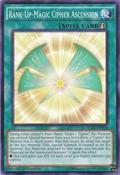 Rank Up Magic Cipher Ascension Raging Tempest Yu-Gi-Oh! card