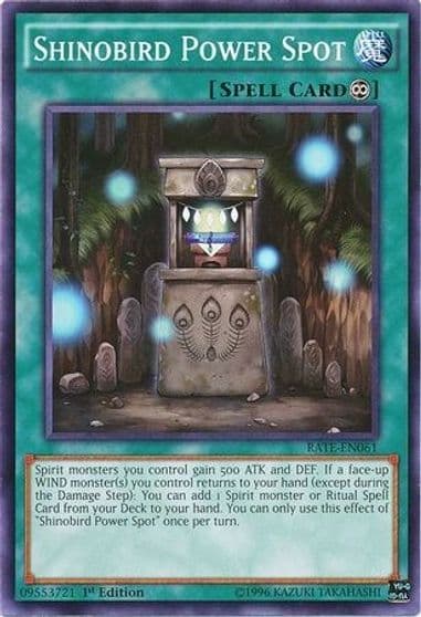 Shinobird Power Spot Raging Tempest Yu-Gi-Oh! card