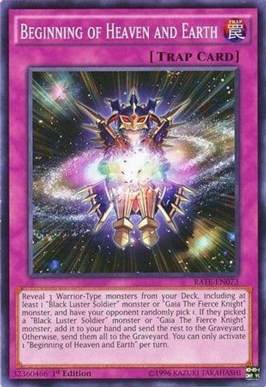 Beginning of Heaven and Earth Raging Tempest Yu-Gi-Oh! card