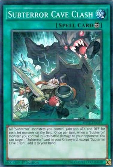 Subterror Cave Clash Raging Tempest Yu-Gi-Oh! card