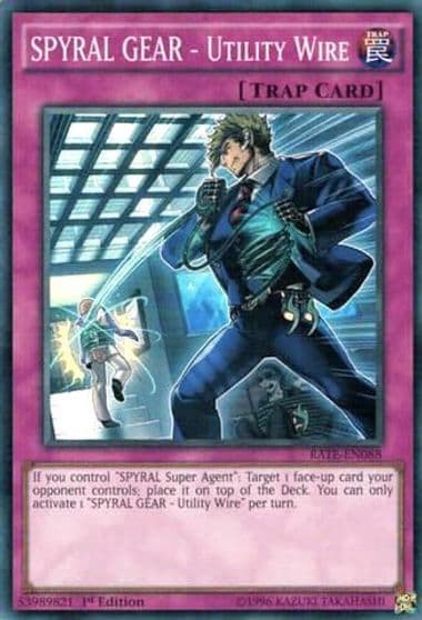 SPYRAL GEAR Utility Wire Raging Tempest Yu-Gi-Oh! card