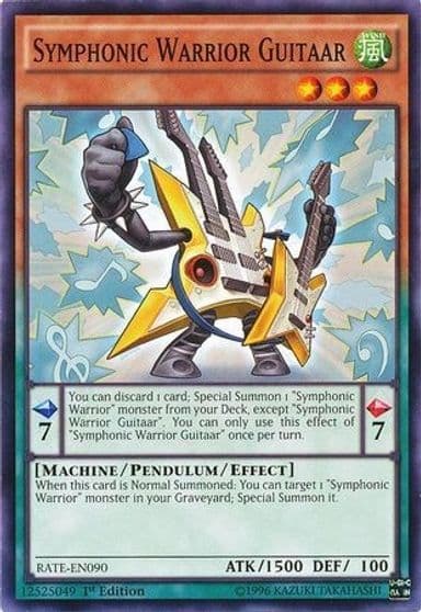 Symphonic Warrior Guitaar Raging Tempest Yu-Gi-Oh! card