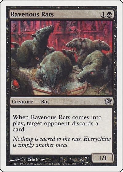 Ravenous Rats 9th Edition Magic card