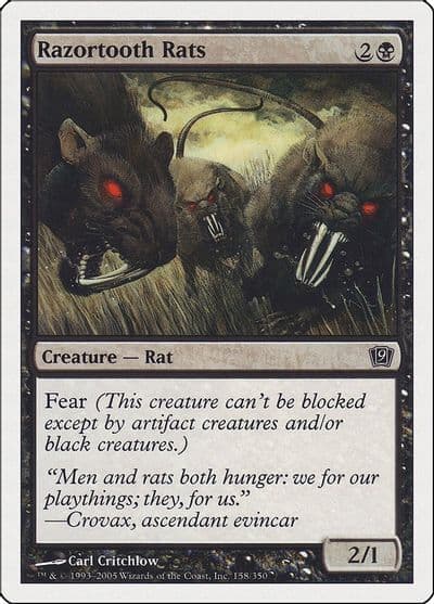 Razortooth Rats 9th Edition Magic card