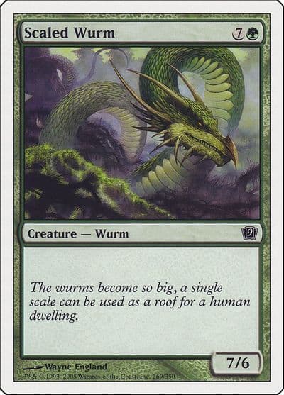 Scaled Wurm 9th Edition Magic card