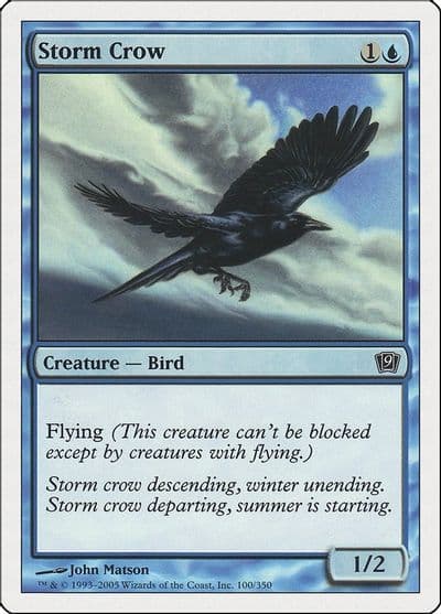 Storm Crow 9th Edition Magic card