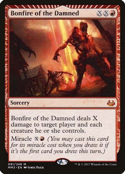 Bonfire of the Damned Modern Masters 2017 Magic card