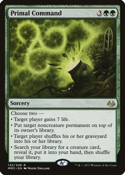 Primal Command Modern Masters 2017 Magic card