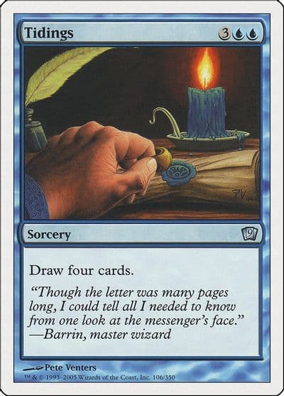 Tidings 9th Edition Magic card