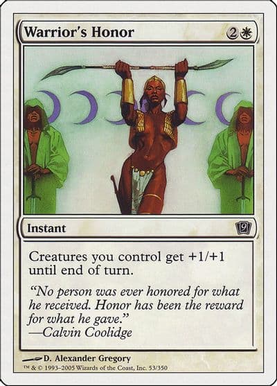 Warriors Honor 9th Edition Magic card