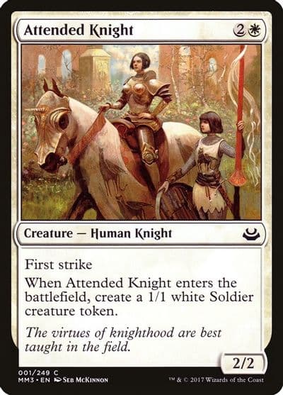 Attended Knight Modern Masters 2017 Magic card