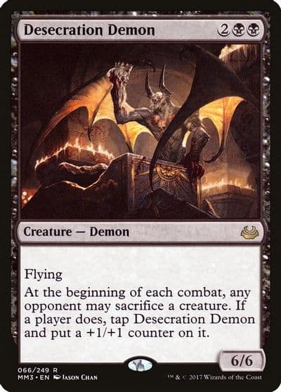 Desecration Demon Modern Masters 2017 Magic card