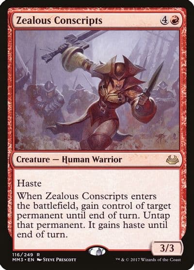 Zealous Conscripts Modern Masters 2017 Magic card