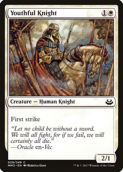 Youthful Knight Modern Masters 2017 Magic card