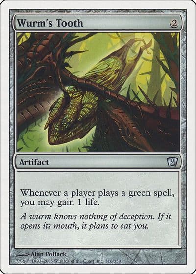 Wurms Tooth 9th Edition Magic card