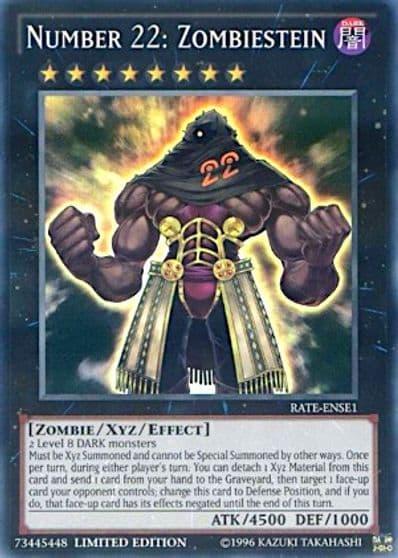 Number 22 Zombiestein Raging Tempest Yu-Gi-Oh! card