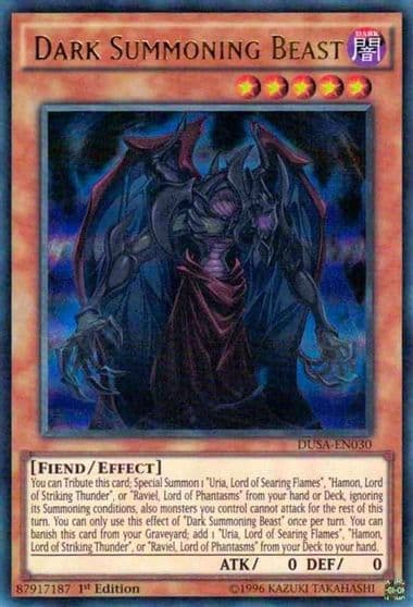 Dark Summoning Beast Duelist Saga Yu-Gi-Oh! card