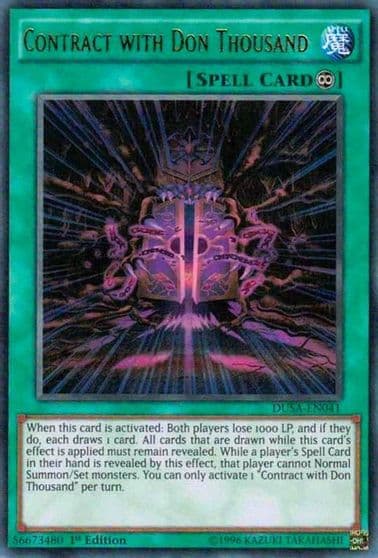 Contract with Don Thousand Duelist Saga Yu-Gi-Oh! card