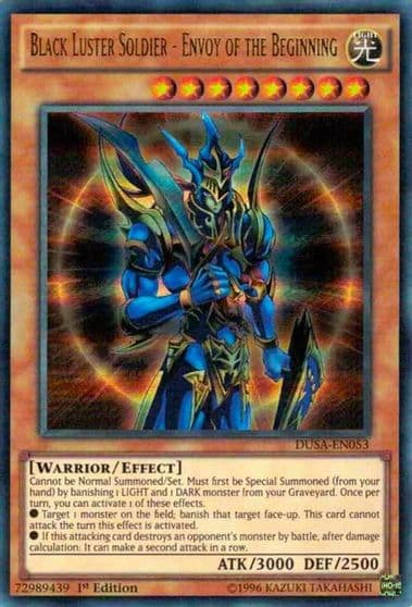 Black Luster Soldier Envoy of the Beginning Duelist Saga Yu-Gi-Oh! card