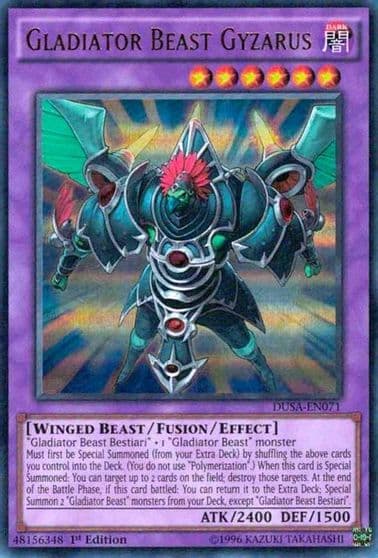Gladiator Beast Gyzarus Duelist Saga Yu-Gi-Oh! card