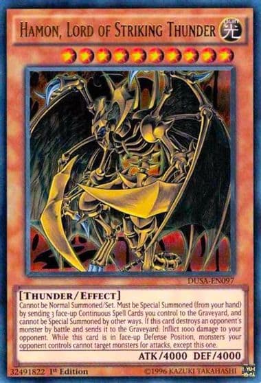 Hamon Lord of Striking Thunder Duelist Saga Yu-Gi-Oh! card