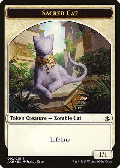Sacred Cat Token Amonkhet Magic card