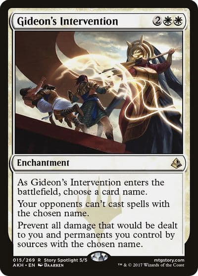 Gideons Intervention Amonkhet Magic card