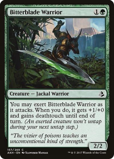 Bitterblade Warrior Amonkhet Magic card