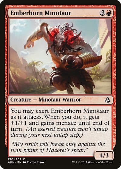 Emberhorn Minotaur Amonkhet Magic card