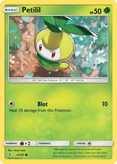 Petilil SM - Guardians Rising Pokemon card