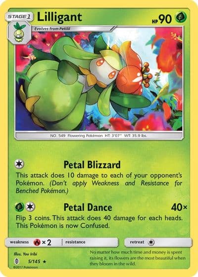 Lilligant SM - Guardians Rising Pokemon card