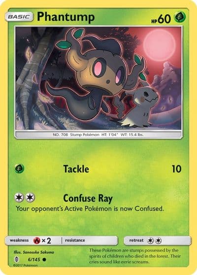 Phantump SM - Guardians Rising Pokemon card