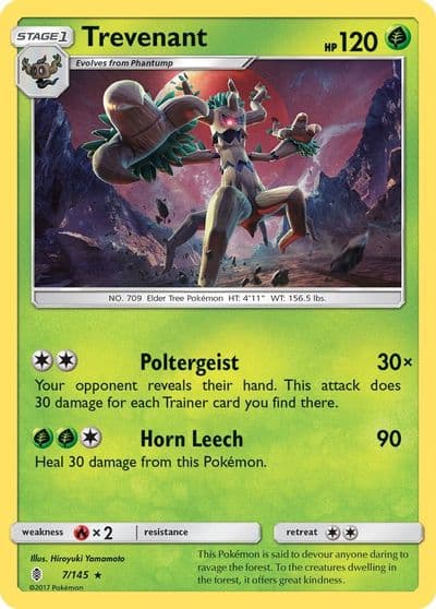 Trevenant SM - Guardians Rising Pokemon card