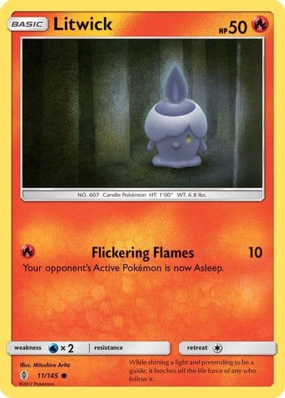 Litwick SM - Guardians Rising Pokemon card