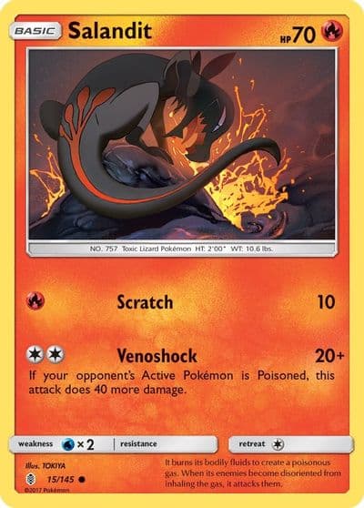 Salandit SM - Guardians Rising Pokemon card