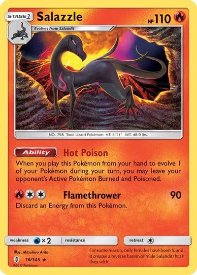 Salazzle SM - Guardians Rising Pokemon card