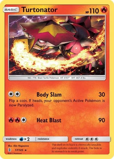Turtonator SM - Guardians Rising Pokemon card