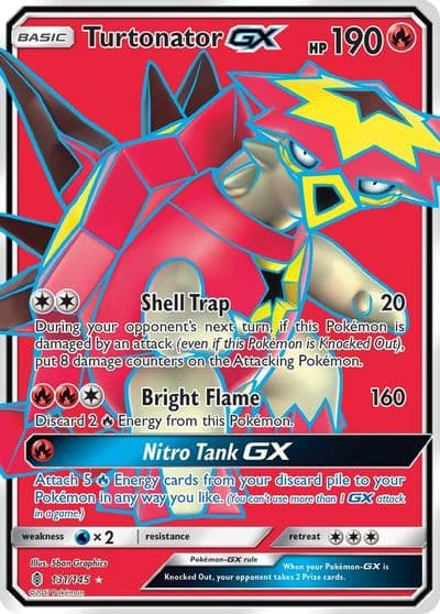 Turtonator GX (Full Art) SM - Guardians Rising Pokemon card
