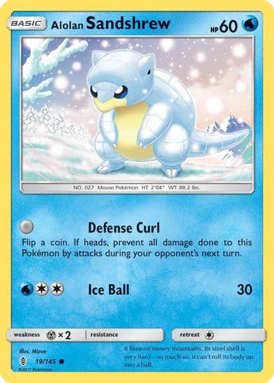 Alolan Sandshrew SM - Guardians Rising Pokemon card