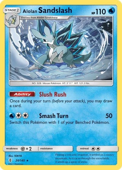 Alolan Sandslash SM - Guardians Rising Pokemon card