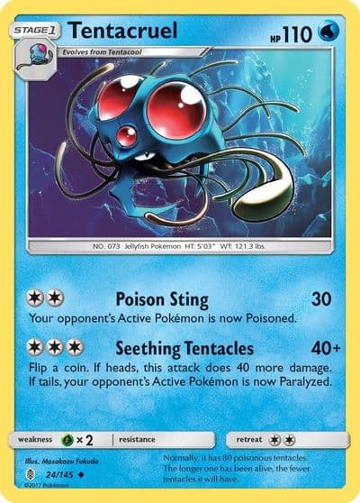 Tentacruel SM - Guardians Rising Pokemon card