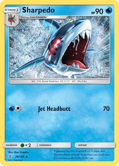 Sharpedo SM - Guardians Rising Pokemon card