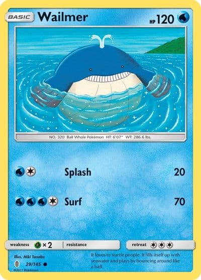 Wailmer SM - Guardians Rising Pokemon card