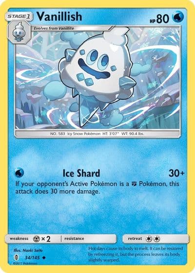 Vanillish SM - Guardians Rising Pokemon card