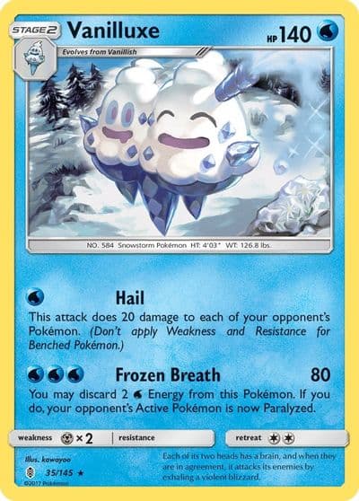 Vanilluxe SM - Guardians Rising Pokemon card