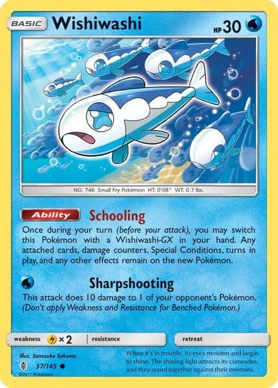 Wishiwashi SM - Guardians Rising Pokemon card