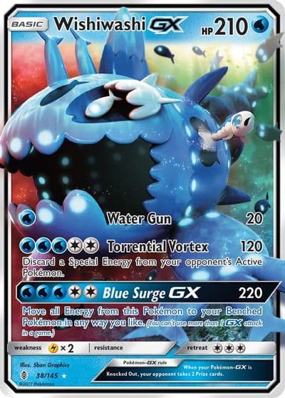 Wishiwashi GX SM - Guardians Rising Pokemon card