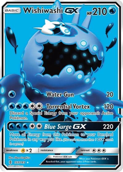 Wishiwashi GX (Full Art) SM - Guardians Rising Pokemon card