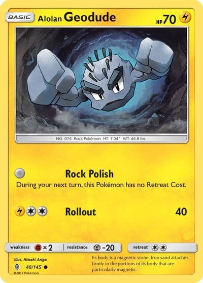 Alolan Geodude SM - Guardians Rising Pokemon card