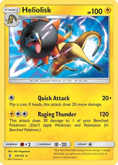 Heliolisk SM - Guardians Rising Pokemon card